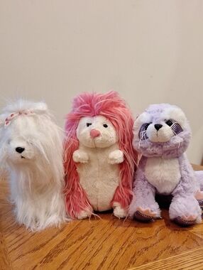 Webkinz Yorkie, Pink Porcupine & Purple Racoon Stuffed Animals (Set of 3)